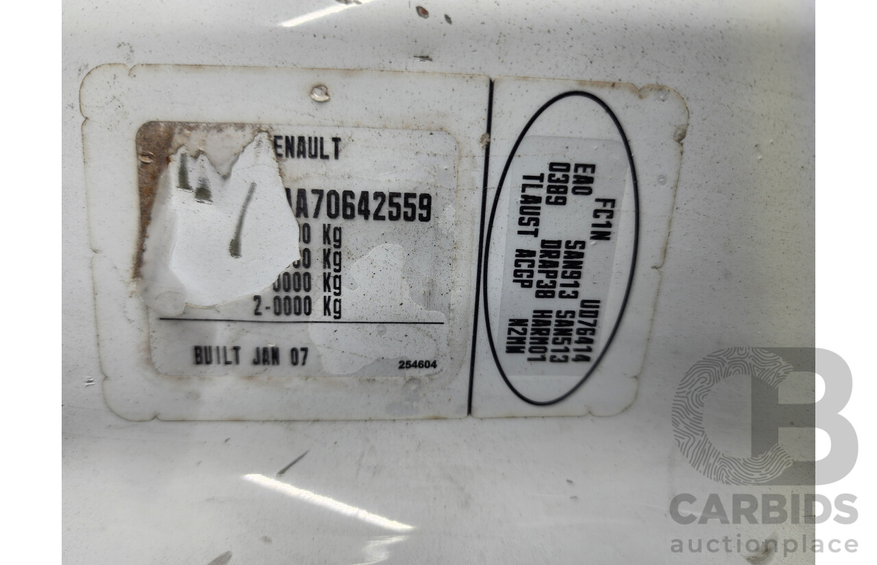 4/2007 Renault Kangoo Integral X76 2d Van White 1.6L