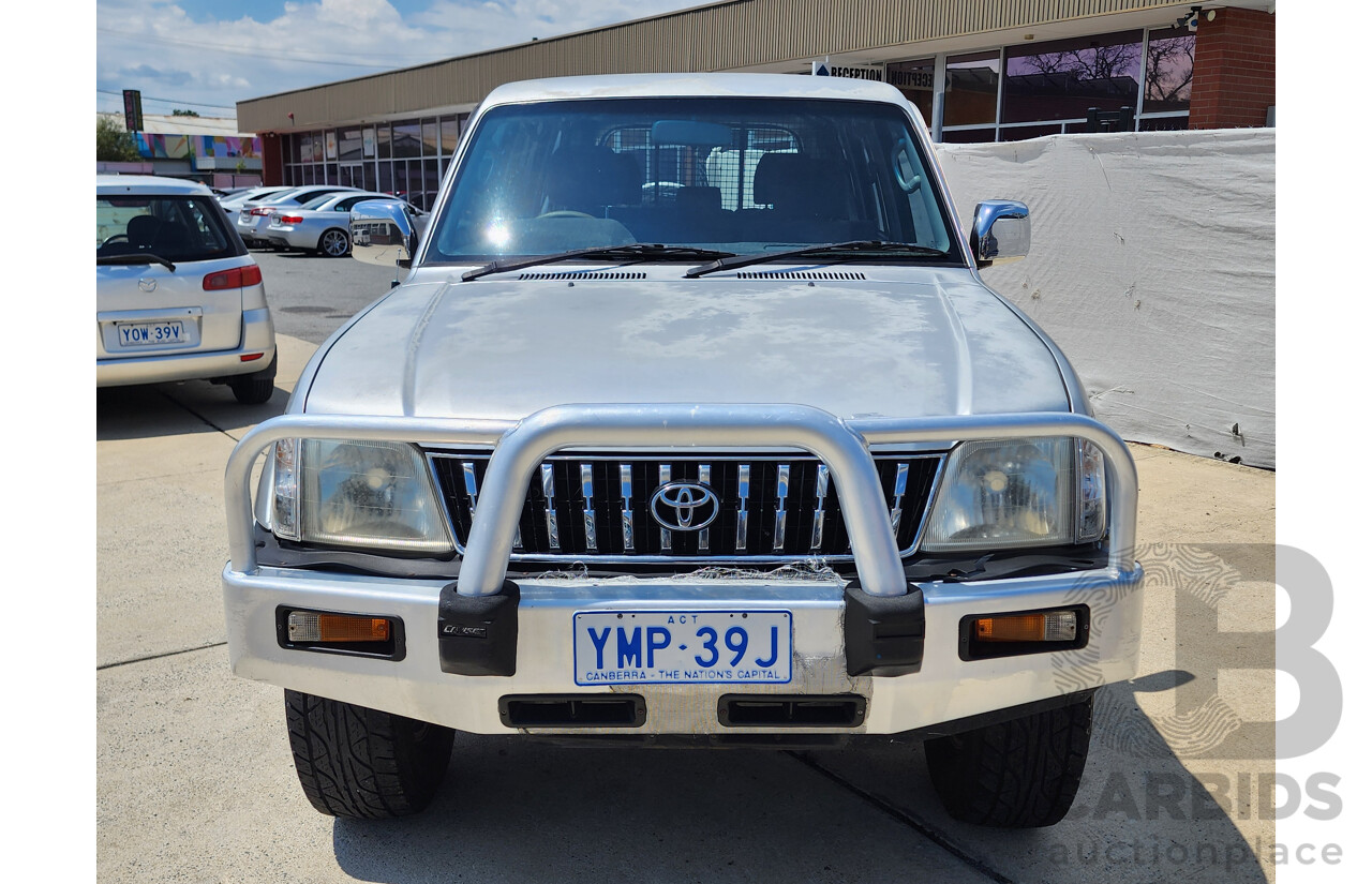 4/2001 Toyota Landcruiser Prado 50TH Anniversary (4x4) VZJ95R 4d Wagon Silver 3.4L