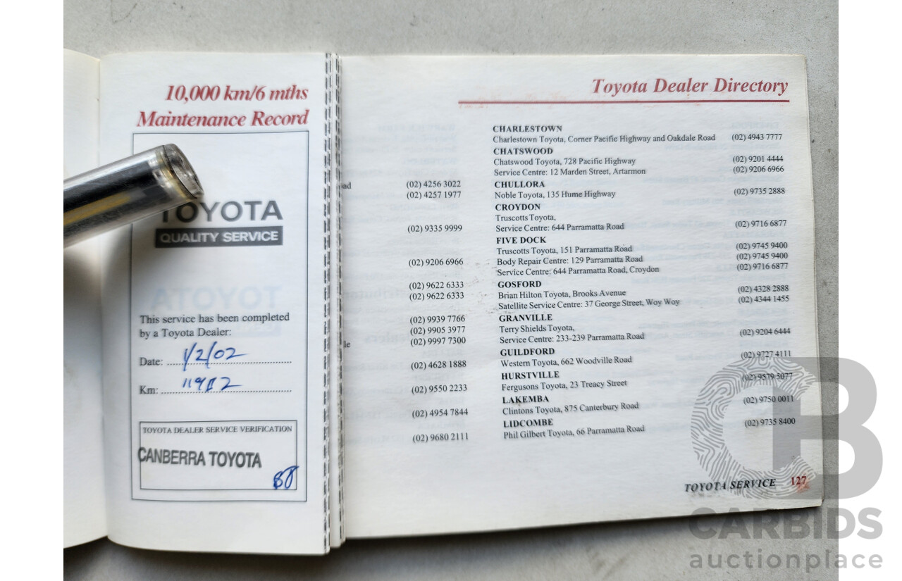 4/2001 Toyota Landcruiser Prado 50TH Anniversary (4x4) VZJ95R 4d Wagon Silver 3.4L