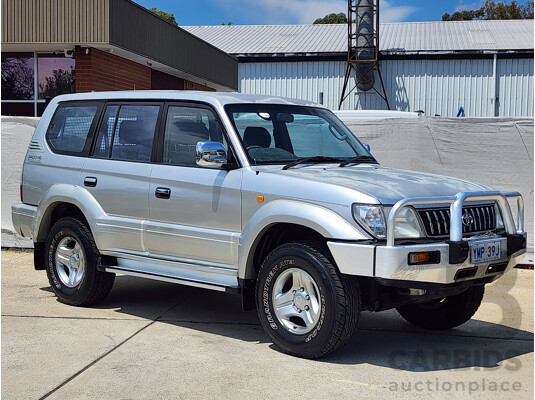4/2001 Toyota Landcruiser Prado 50TH Anniversary (4x4) VZJ95R 4d Wagon Silver 3.4L
