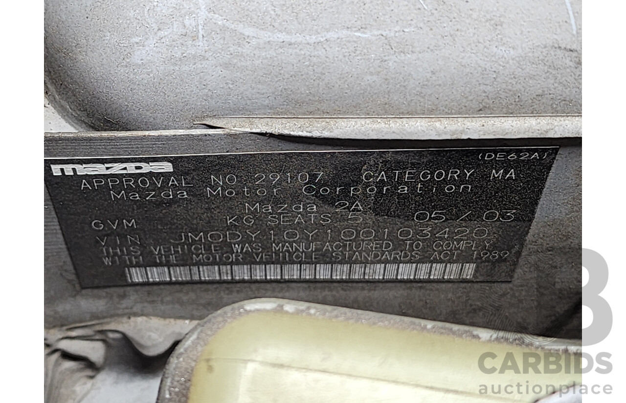 5/2003 Mazda Mazda2 NEO DY 5d Hatchback Silver 1.5L