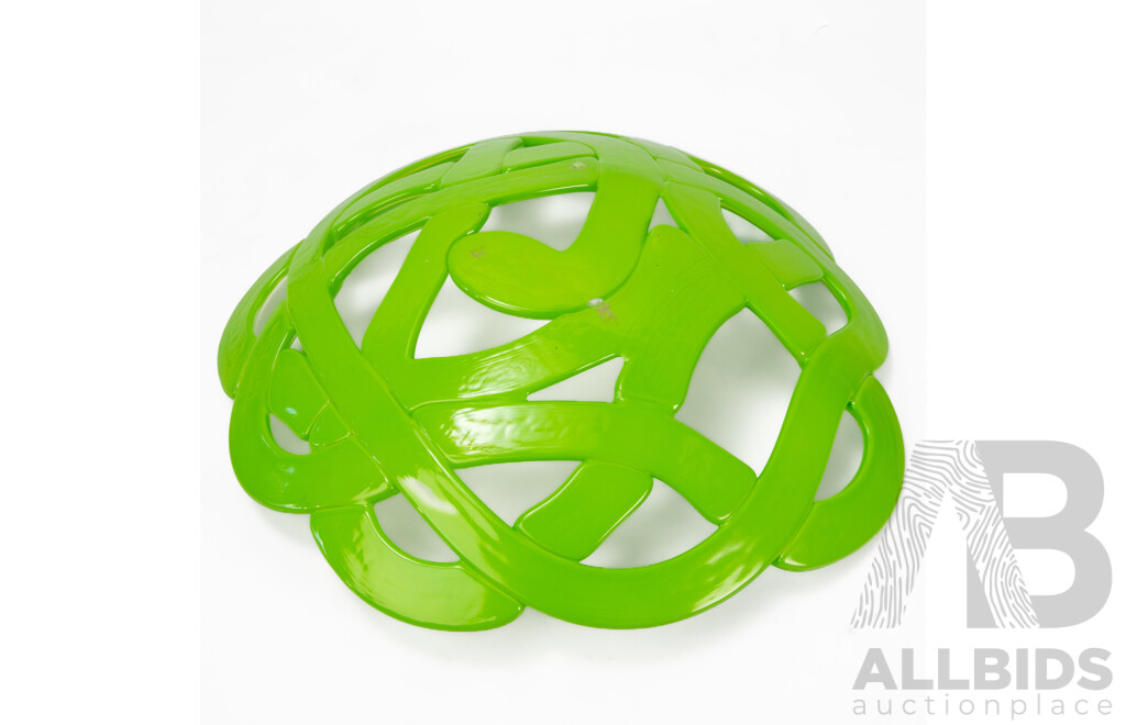 Contemporary Kosta Boda Hand Crafted Basket Green Dish by Anna Ehrner