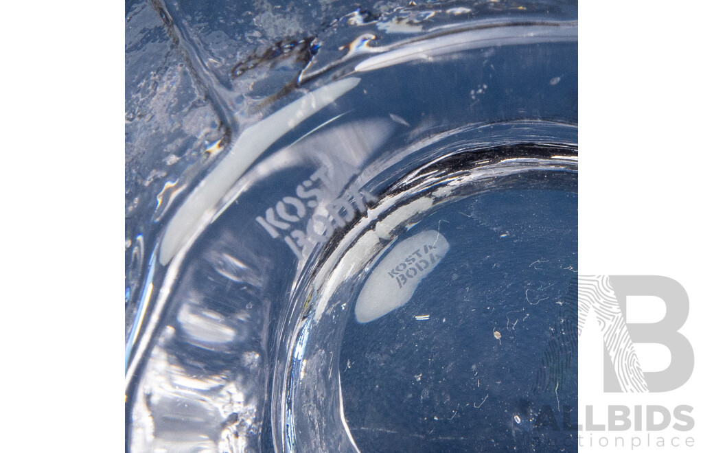 Set of Eight Kosta Boda and Orrefors Hand Crafted Crystal Votive Holders