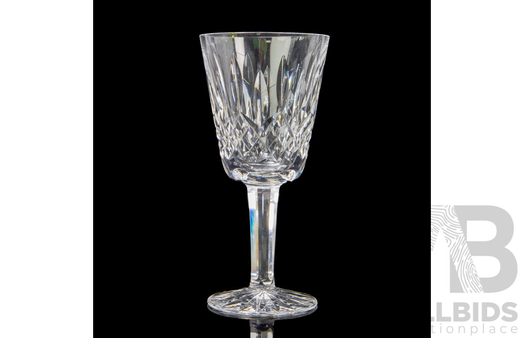 Set of Ten Vintage Waterford 'Lismore' White Wine Glasses