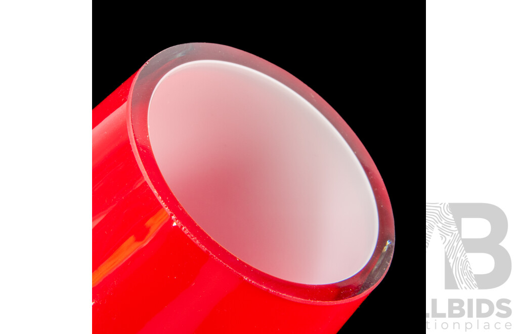 Set of Three Villeroy and Boch Hand Crafted Glass Vases