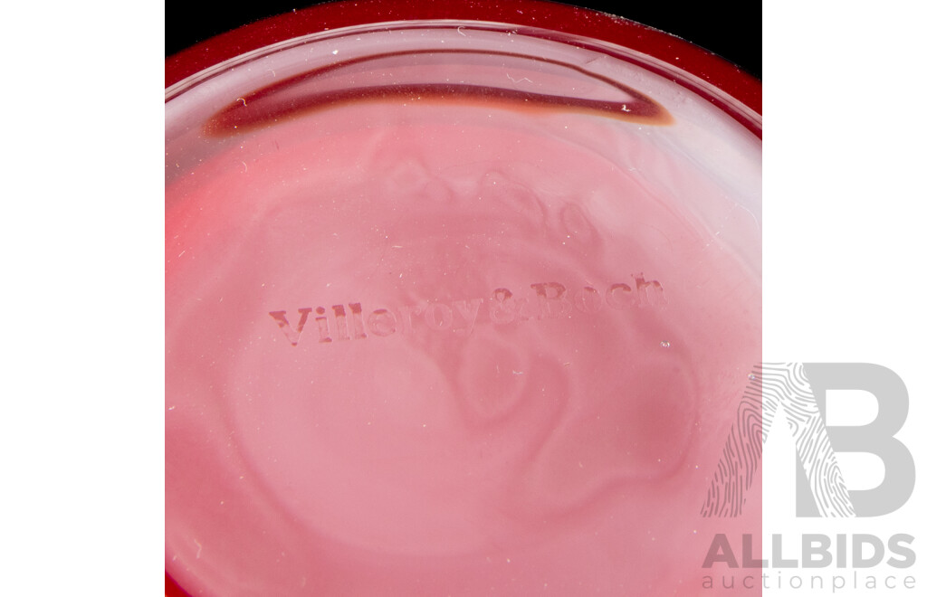 Set of Three Villeroy and Boch Hand Crafted Glass Vases