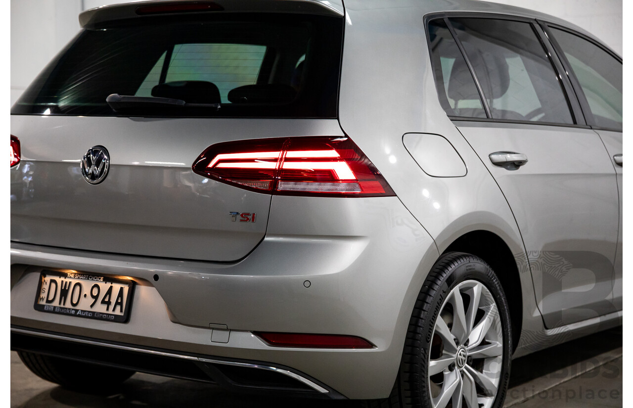 02/2018 Volkswagen Golf 110 TSI Comfortline (FWD) AU MY18 5d Hatchback Tungsten Silver Metallic Turbo 1.4L
