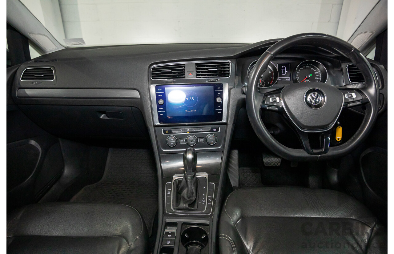 02/2018 Volkswagen Golf 110 TSI Comfortline (FWD) AU MY18 5d Hatchback Tungsten Silver Metallic Turbo 1.4L