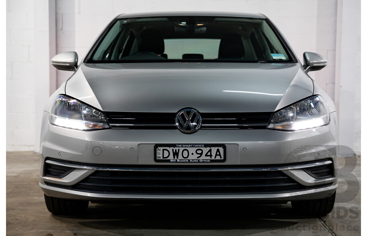 02/2018 Volkswagen Golf 110 TSI Comfortline (FWD) AU MY18 5d Hatchback Tungsten Silver Metallic Turbo 1.4L