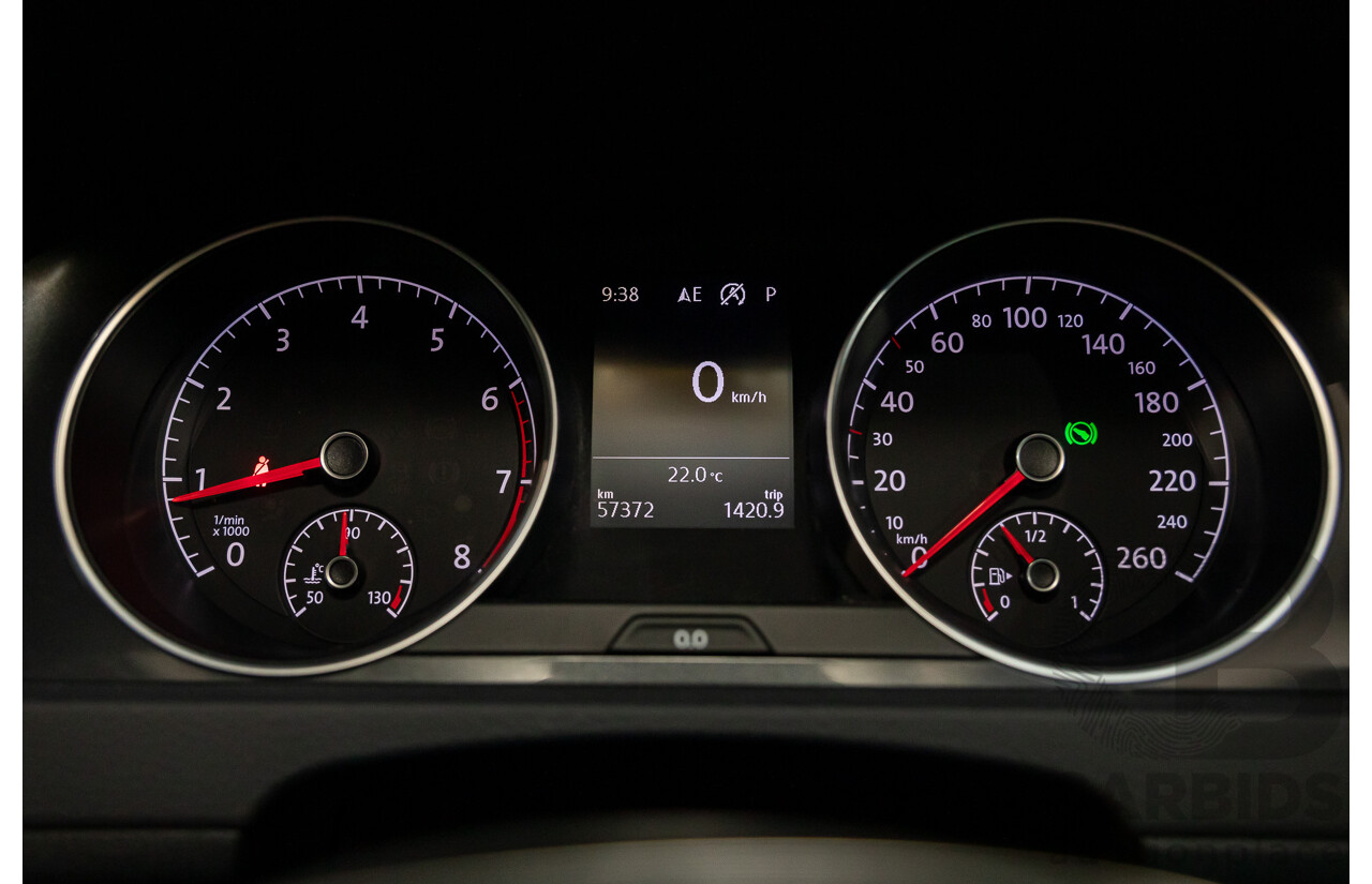 02/2018 Volkswagen Golf 110 TSI Comfortline (FWD) AU MY18 5d Hatchback Tungsten Silver Metallic Turbo 1.4L