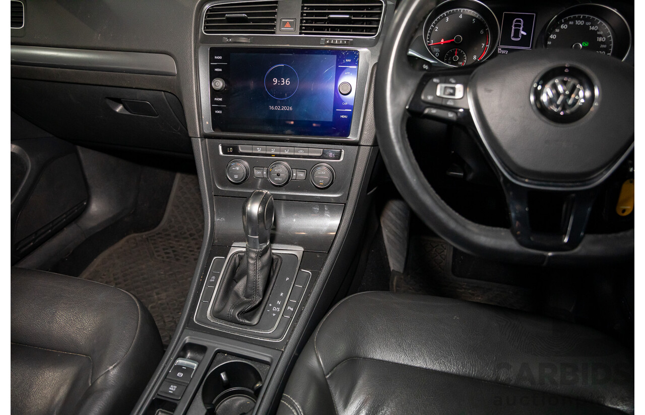 02/2018 Volkswagen Golf 110 TSI Comfortline (FWD) AU MY18 5d Hatchback Tungsten Silver Metallic Turbo 1.4L