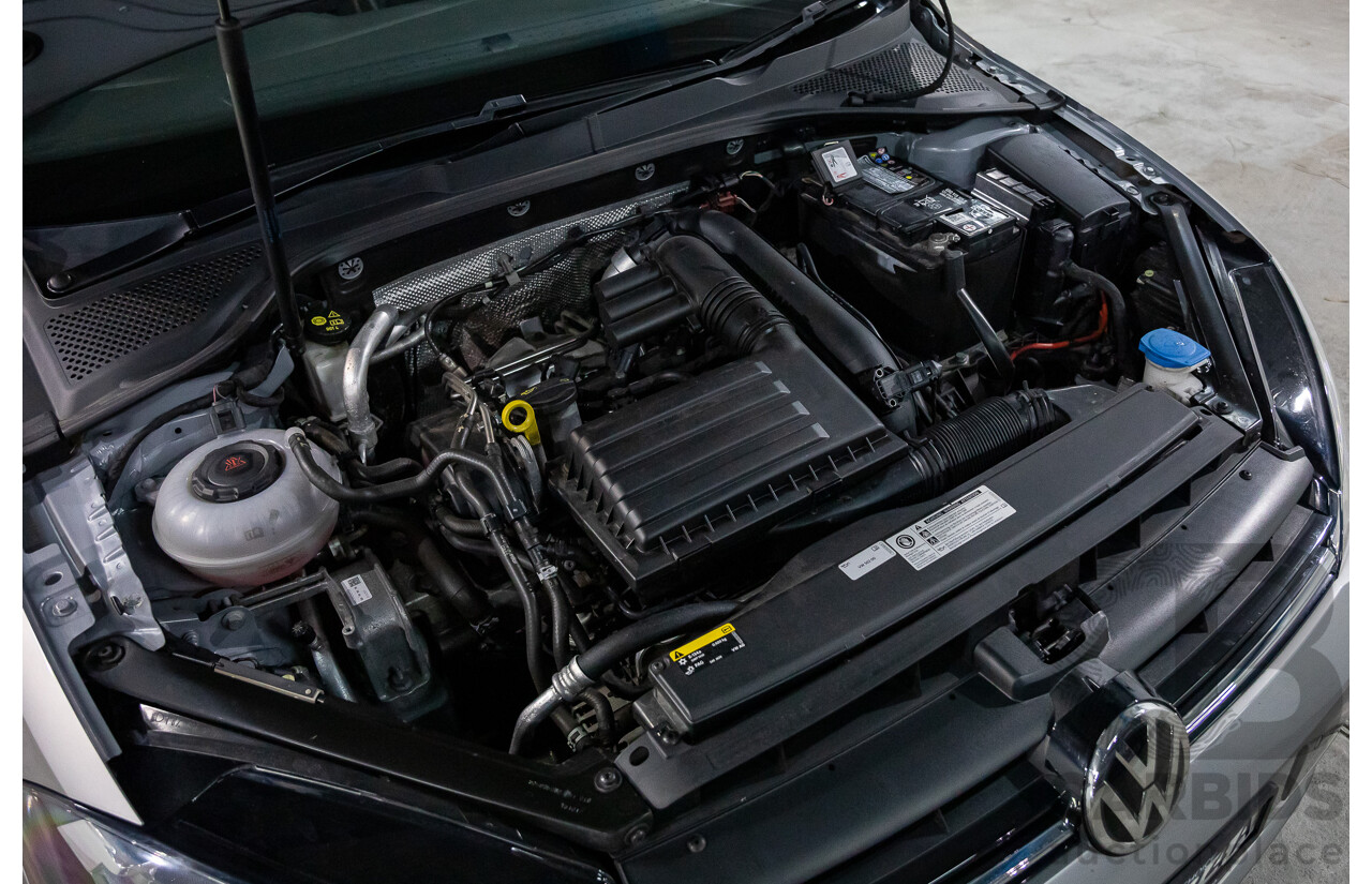 02/2018 Volkswagen Golf 110 TSI Comfortline (FWD) AU MY18 5d Hatchback Tungsten Silver Metallic Turbo 1.4L