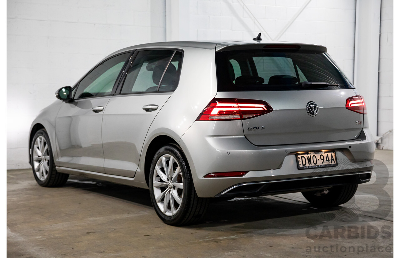 02/2018 Volkswagen Golf 110 TSI Comfortline (FWD) AU MY18 5d Hatchback Tungsten Silver Metallic Turbo 1.4L