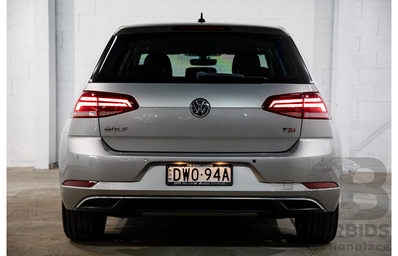 02/2018 Volkswagen Golf 110 TSI Comfortline (FWD) AU MY18 5d Hatchback Tungsten Silver Metallic Turbo 1.4L
