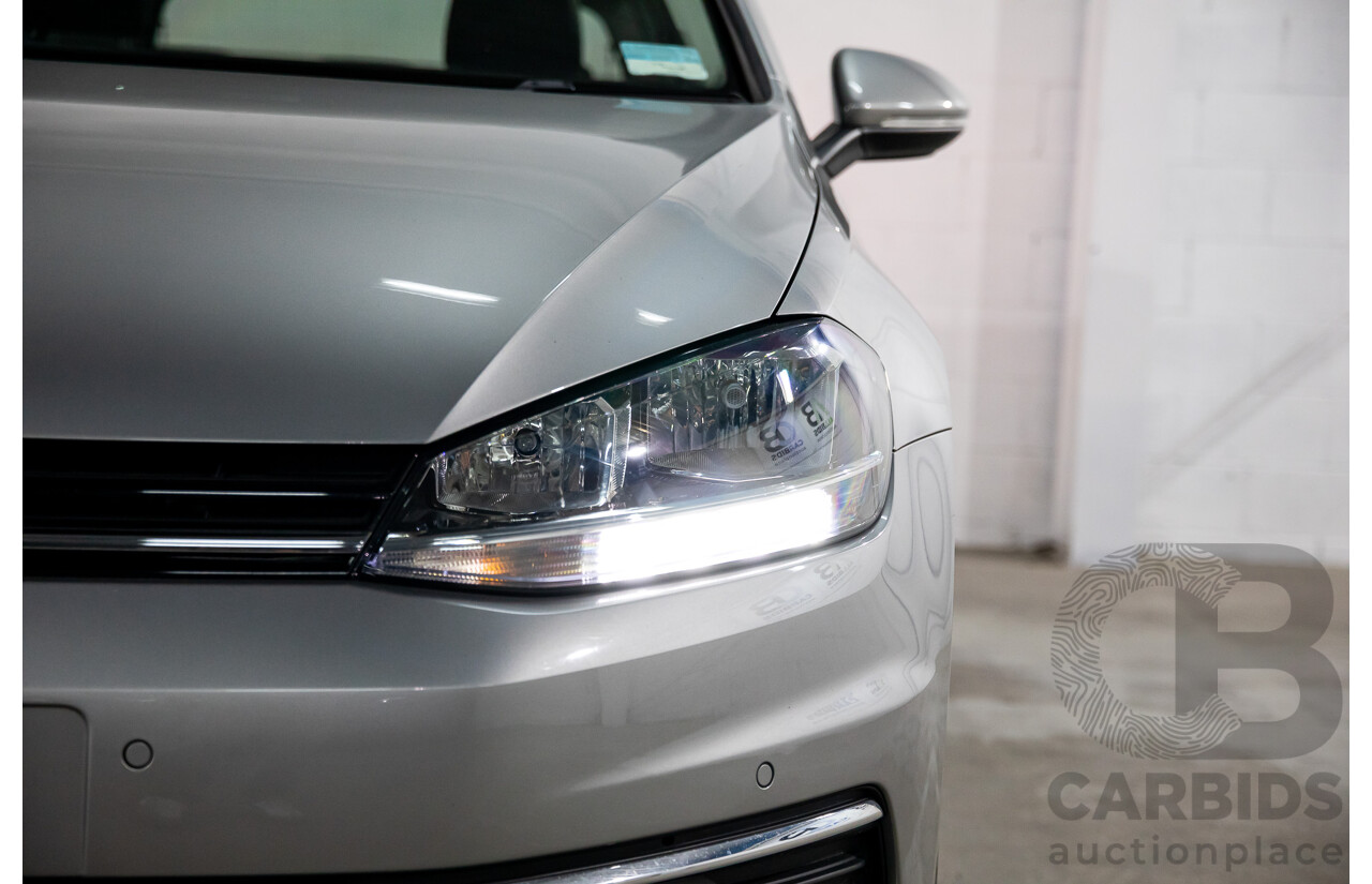02/2018 Volkswagen Golf 110 TSI Comfortline (FWD) AU MY18 5d Hatchback Tungsten Silver Metallic Turbo 1.4L