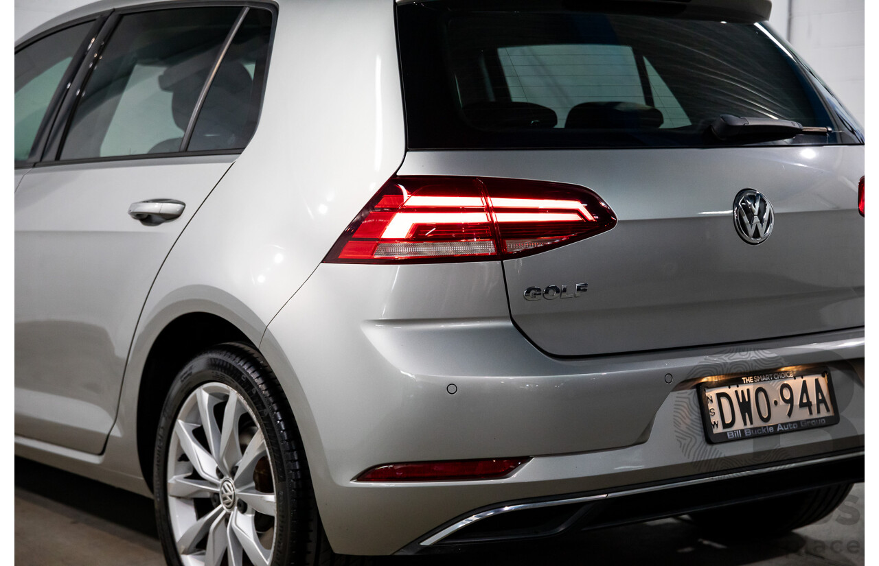 02/2018 Volkswagen Golf 110 TSI Comfortline (FWD) AU MY18 5d Hatchback Tungsten Silver Metallic Turbo 1.4L
