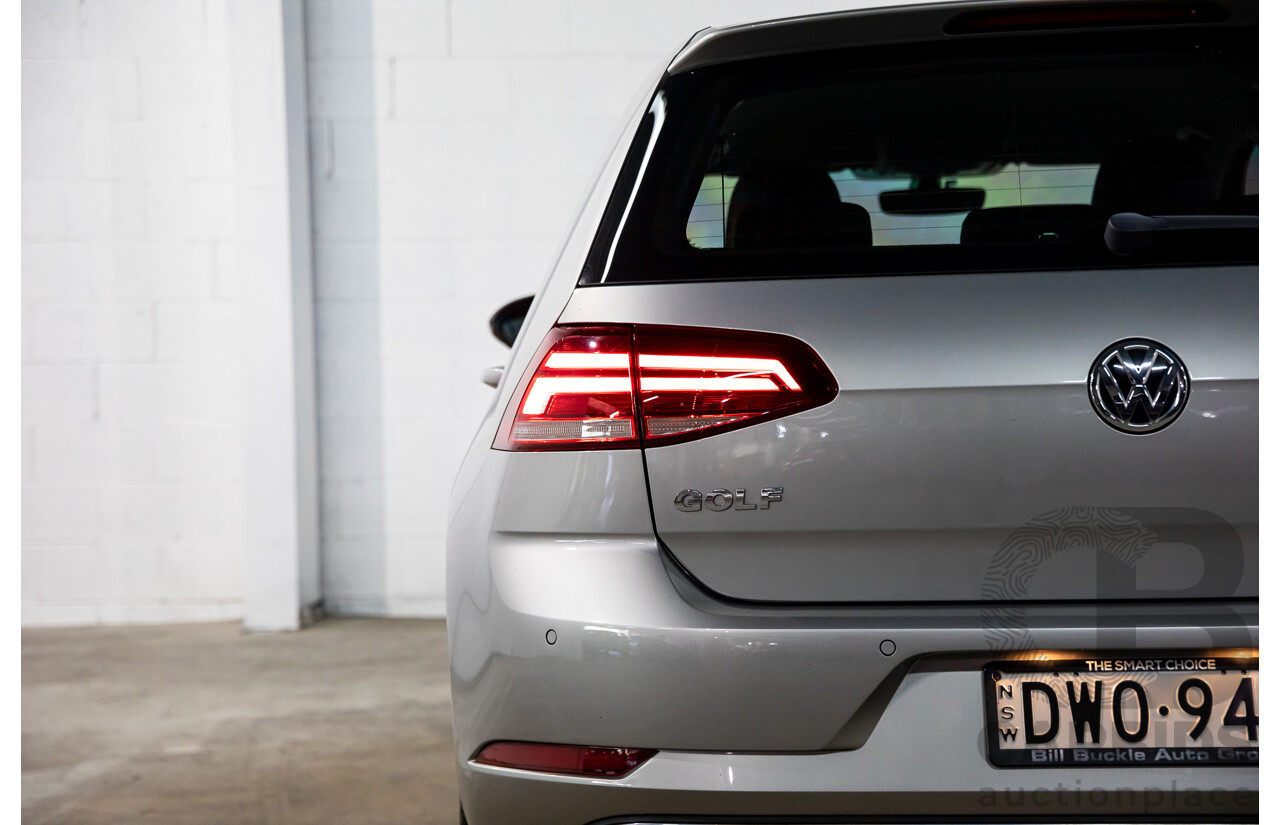 02/2018 Volkswagen Golf 110 TSI Comfortline (FWD) AU MY18 5d Hatchback Tungsten Silver Metallic Turbo 1.4L