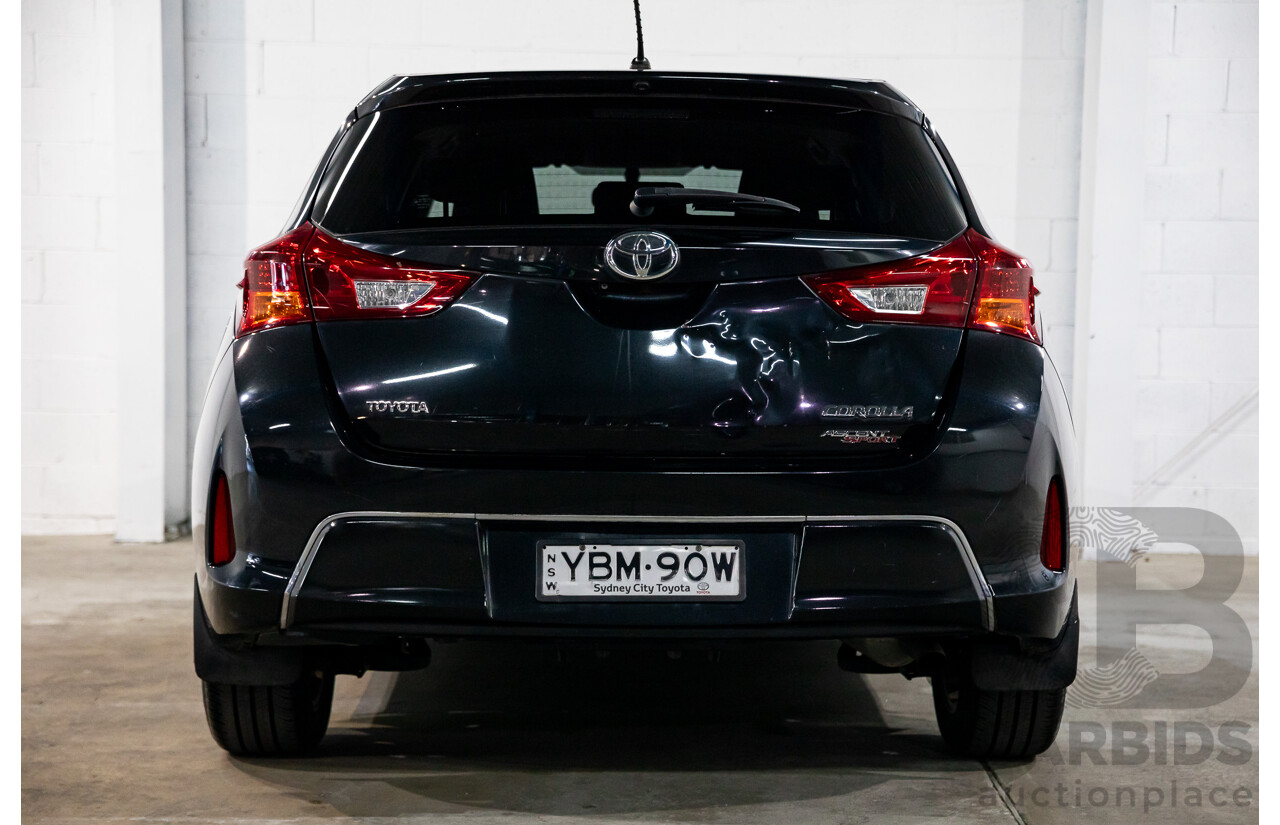 5/2014 Toyota Corolla Ascent Sport ZRE182R 5d Hatchback Attitude Black Metallic 1.8L