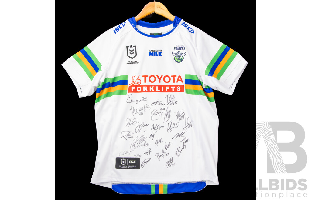 LIVE AUCTION 4  Canberra Raiders Signed 2025 Jersey