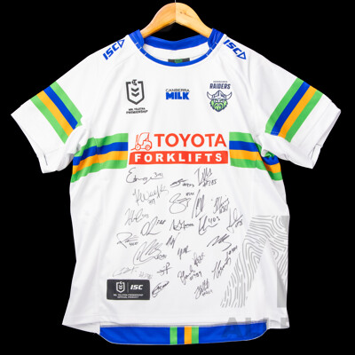 LIVE AUCTION 4  Canberra Raiders Signed 2025 Jersey