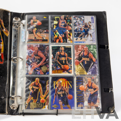 L12 - Folder of Vintage NBA Basketball Trading Cards