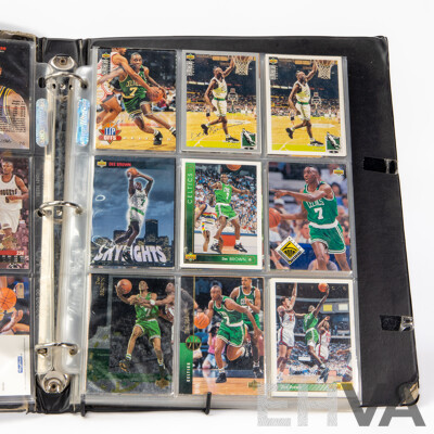 L12 - Folder of Vintage NBA Basketball Trading Cards