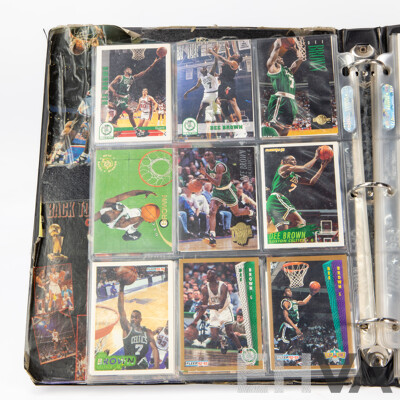 L12 - Folder of Vintage NBA Basketball Trading Cards