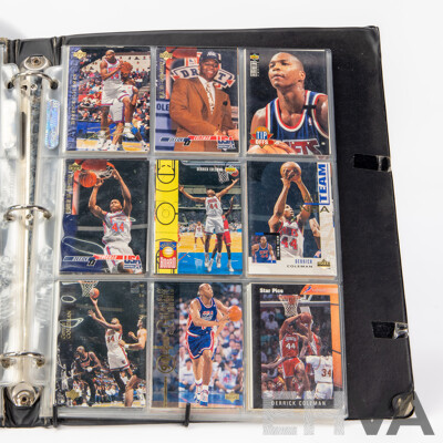 L12 - Folder of Vintage NBA Basketball Trading Cards