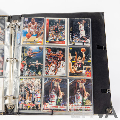 L12 - Folder of Vintage NBA Basketball Trading Cards