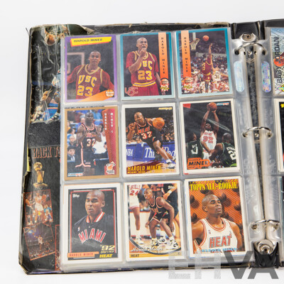 L12 - Folder of Vintage NBA Basketball Trading Cards
