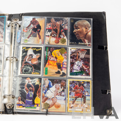 L12 - Folder of Vintage NBA Basketball Trading Cards
