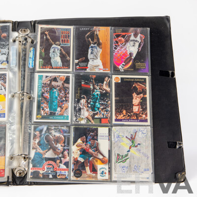 L12 - Folder of Vintage NBA Basketball Trading Cards