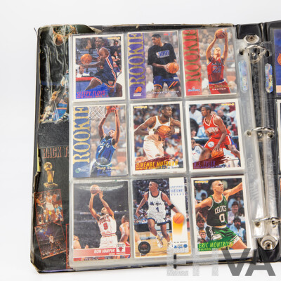 L12 - Folder of Vintage NBA Basketball Trading Cards