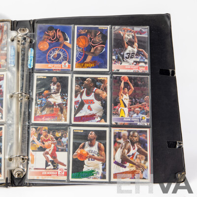L12 - Folder of Vintage NBA Basketball Trading Cards