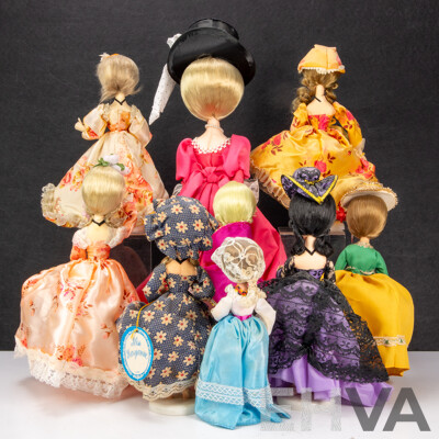 L39 - Collection of Nine Korean International Fashion Dolls on Stands