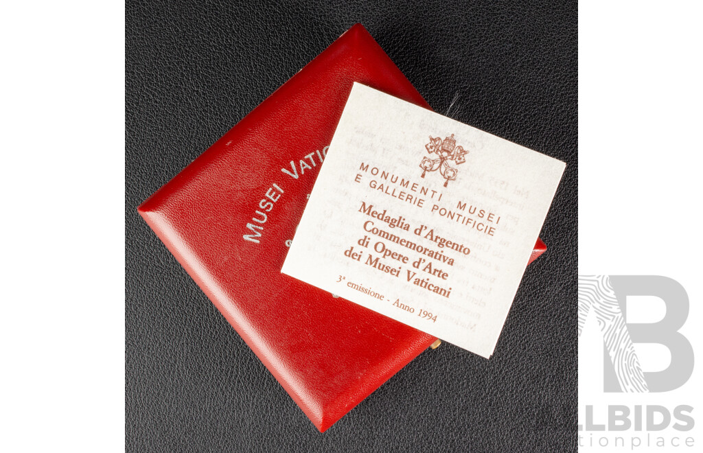 L101 - Vatican Museum 1994 Silver Michelangelo Medal .925