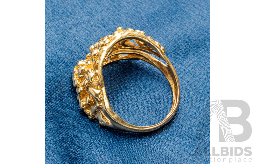 18ct Yellow Gold Organic Style Ring - Size U