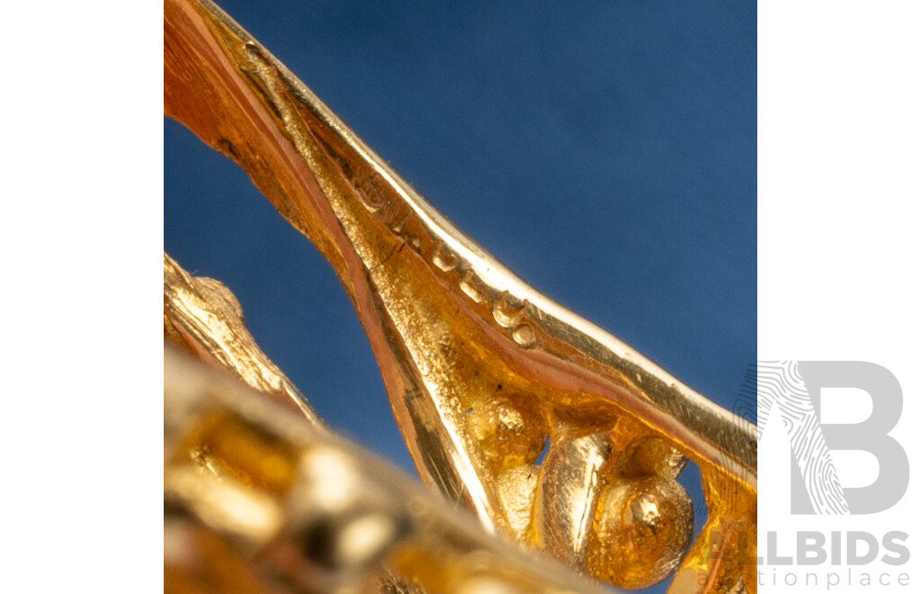 18ct Yellow Gold Organic Style Ring - Size U