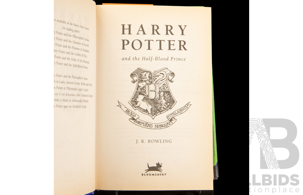 First Edition Harry Potter and the Half Blood Prince Hard Cover with Dust Jacket