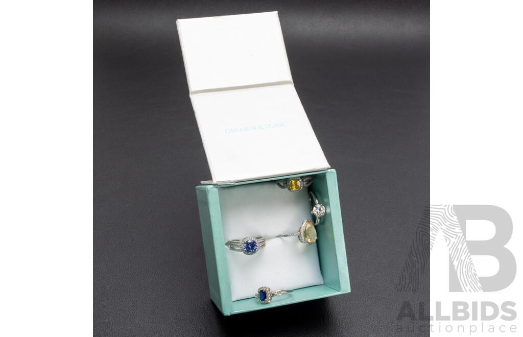 Collection of 925 Sterling Silver Rings - Lot of 5