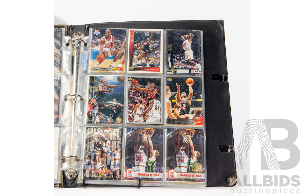 Folder of Vintage NBA Basketball Trading Cards