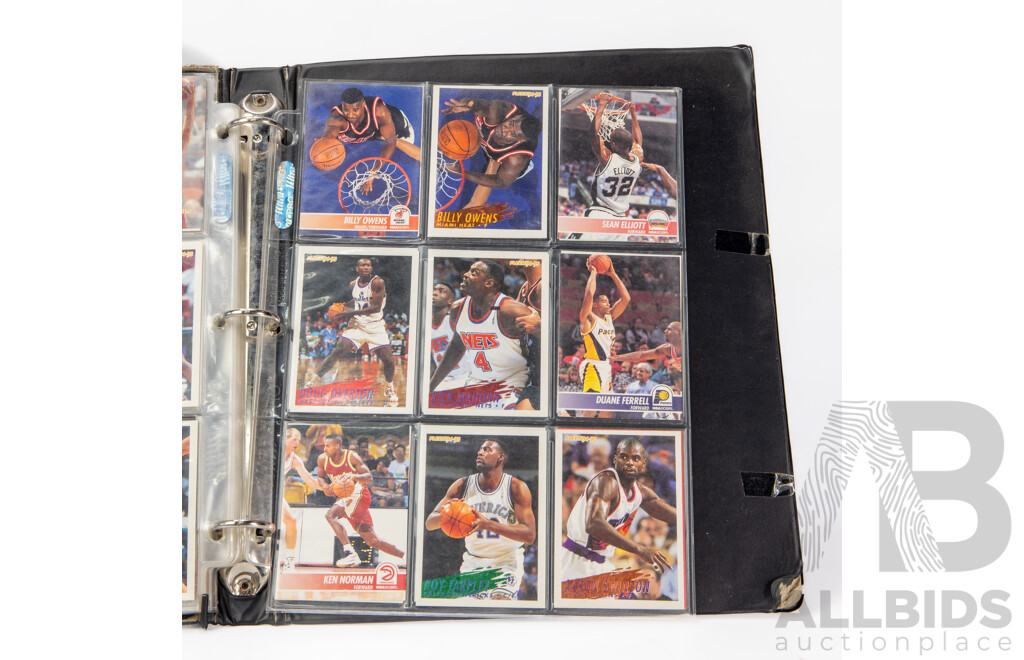 Folder of Vintage NBA Basketball Trading Cards