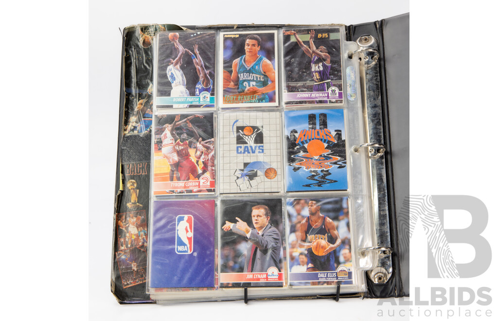 Folder of Vintage NBA Basketball Trading Cards
