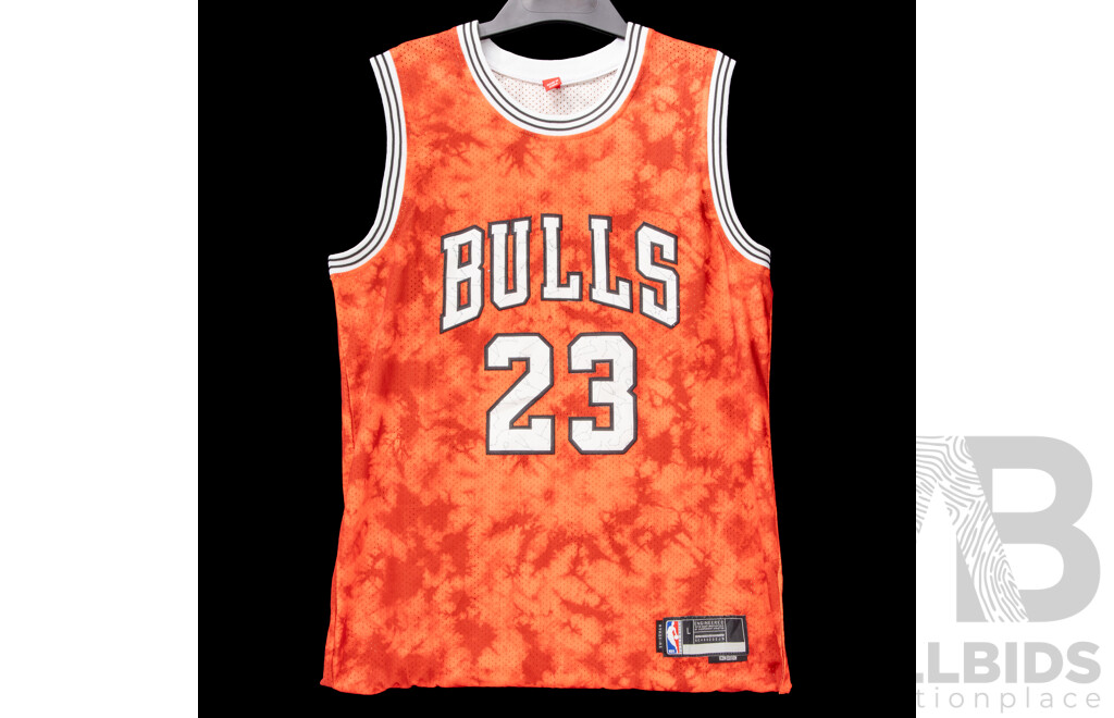 L13 - Collection of Seven Chicago Bull Basket Ball Jerseys