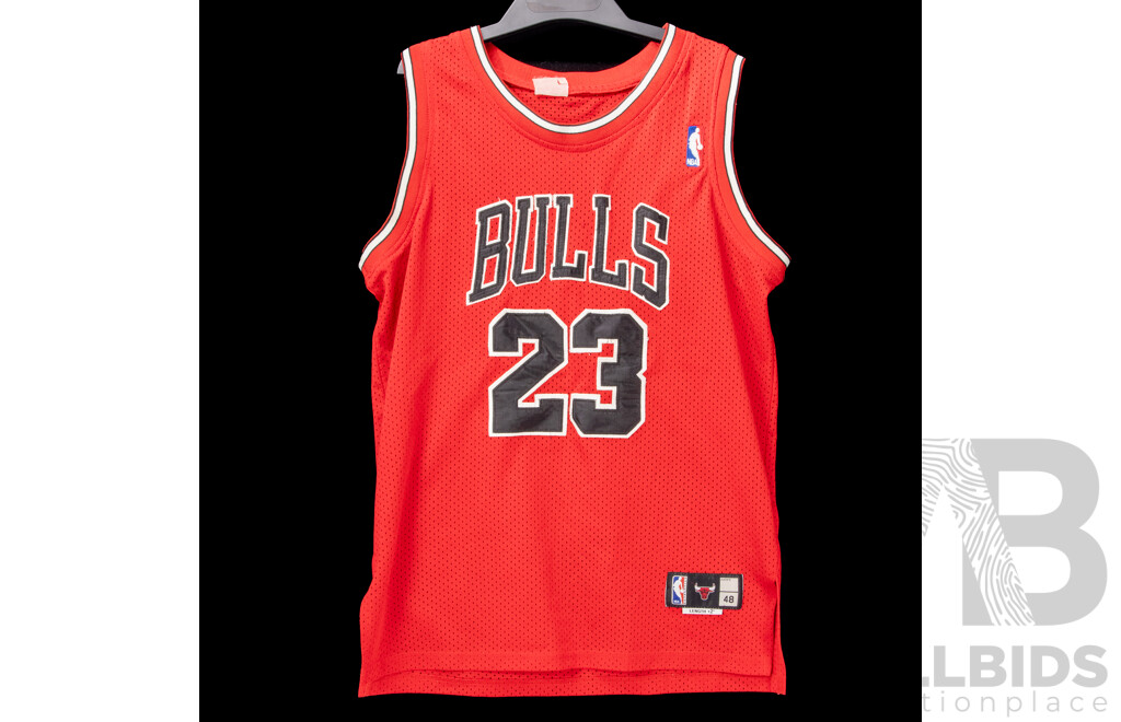 L13 - Collection of Seven Chicago Bull Basket Ball Jerseys