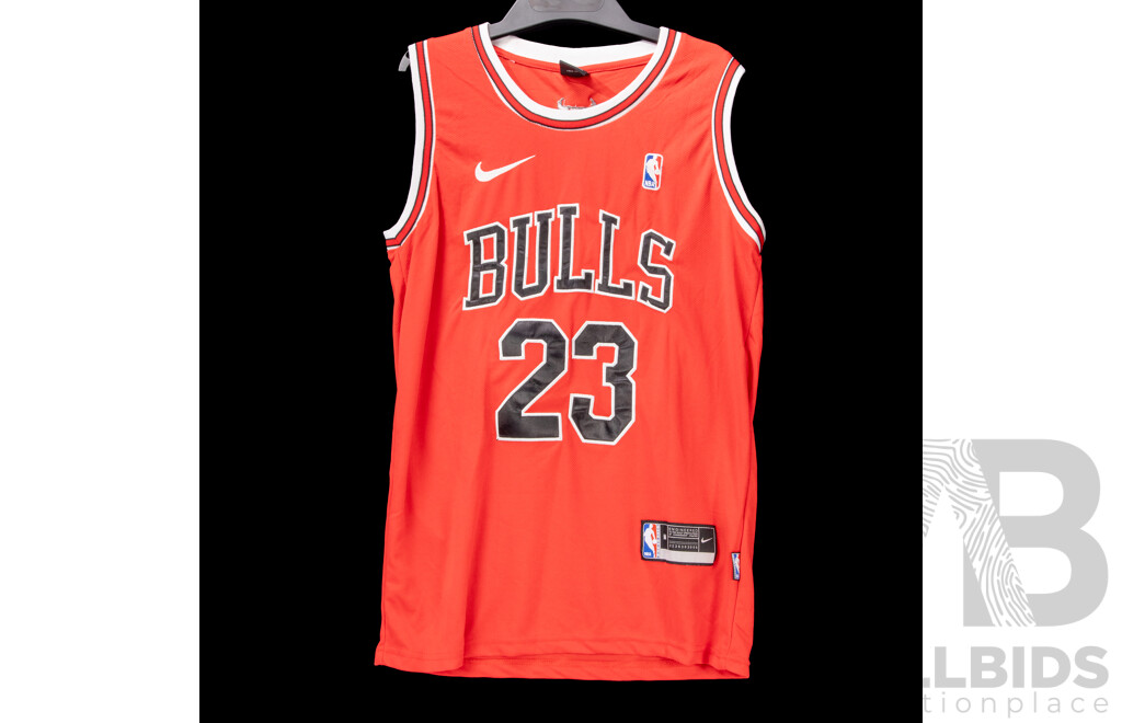 L13 - Collection of Seven Chicago Bull Basket Ball Jerseys