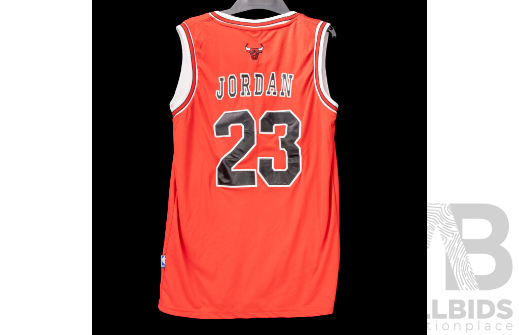 L13 - Collection of Seven Chicago Bull Basket Ball Jerseys