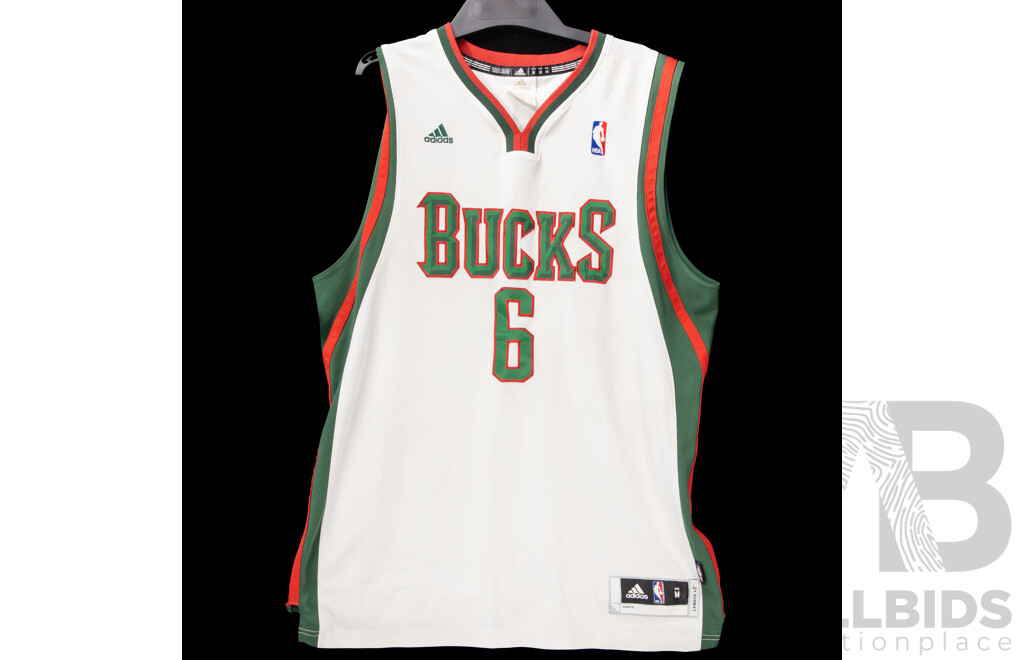 Collection of Five Various NBA Basketball Jerseys