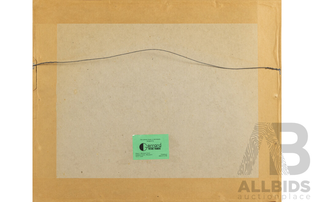 William Young, (19/20th Centuries, British-Australian, 1875-1944), Stockman and Horses Heading Home at Dusk (1927), Antique Watercolour on Card, 42 x 51 Cm (frame)