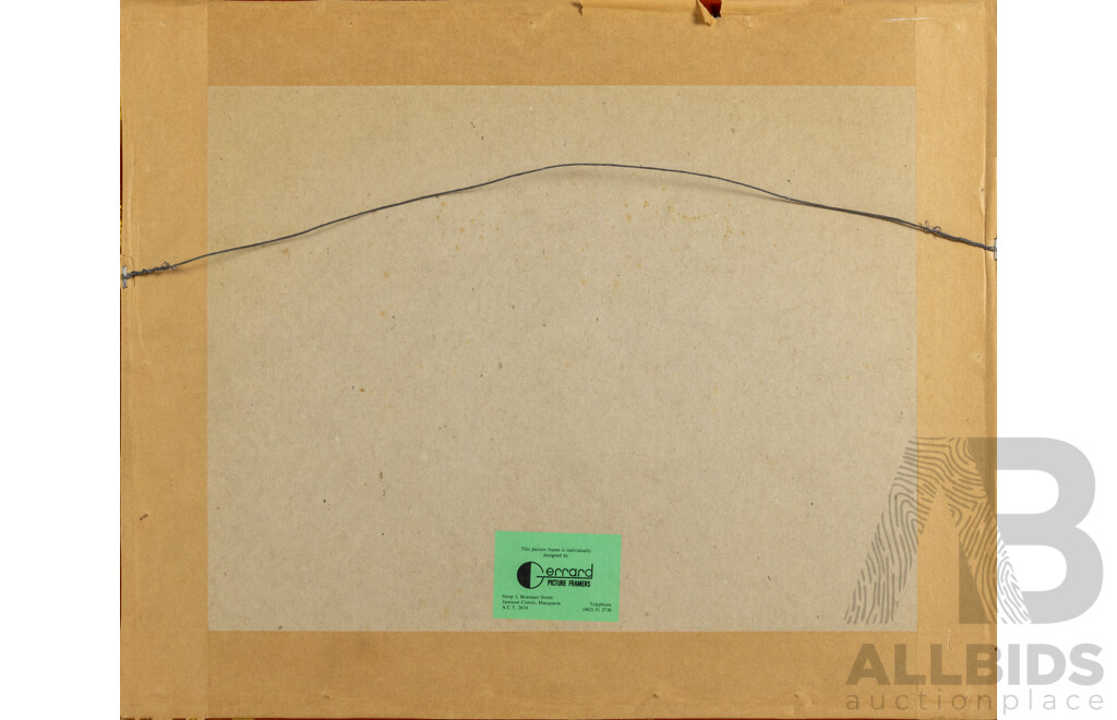 William Young, (19/20th Centuries, British-Australian, 1875-1944), Stockman and Herd of Horses Heading Out, (1927), Antique Watercolour on Card, 42 X 51 Cm (frame)